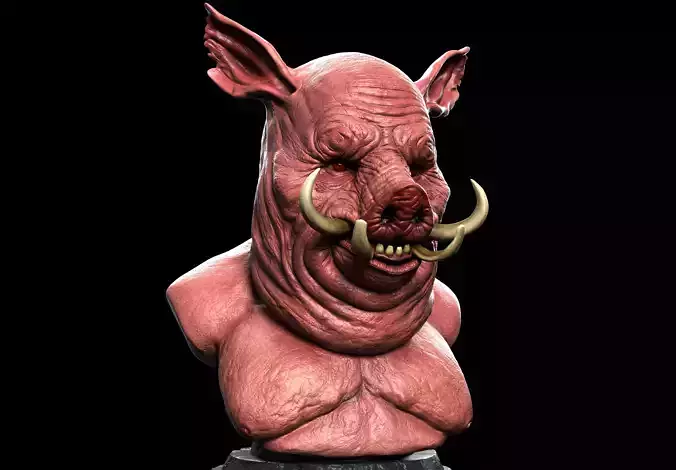 Piglet- Winnie the Pooh Blood and Honey Bust 3D print model