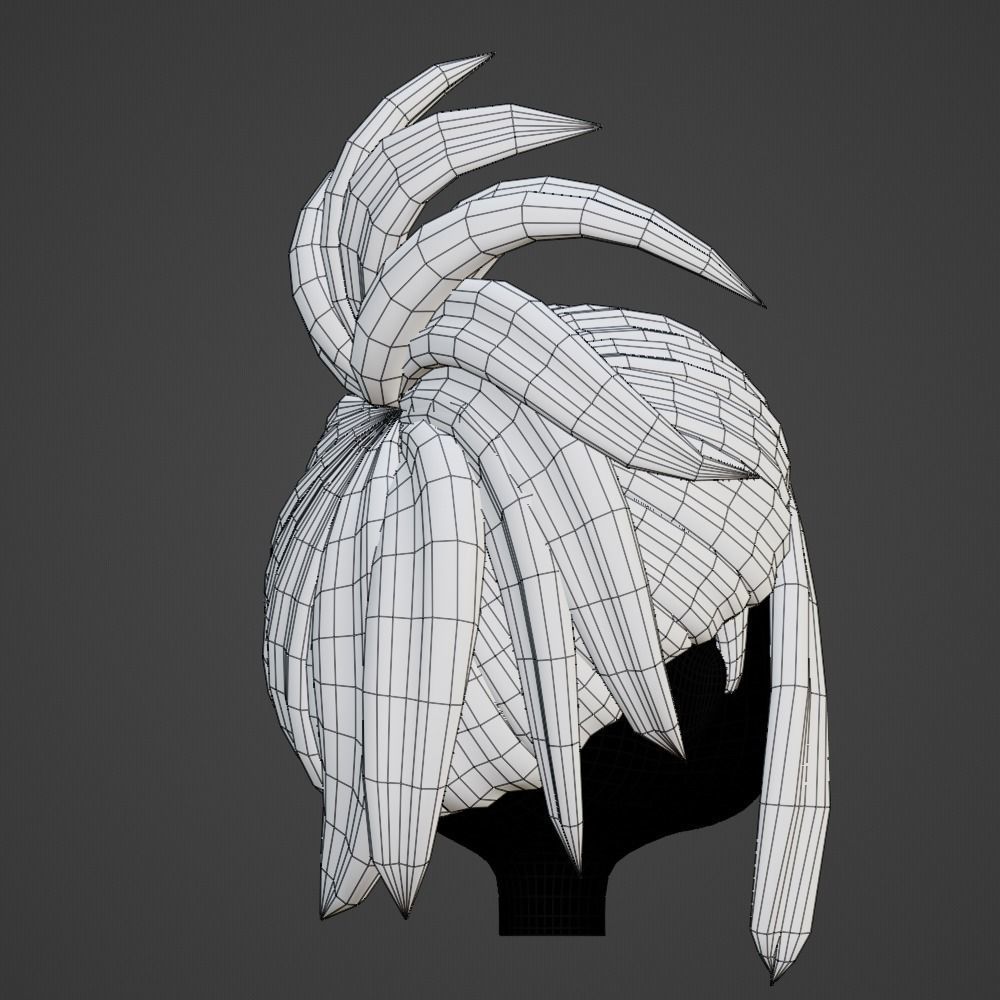 Hair style female 17 3D model_8