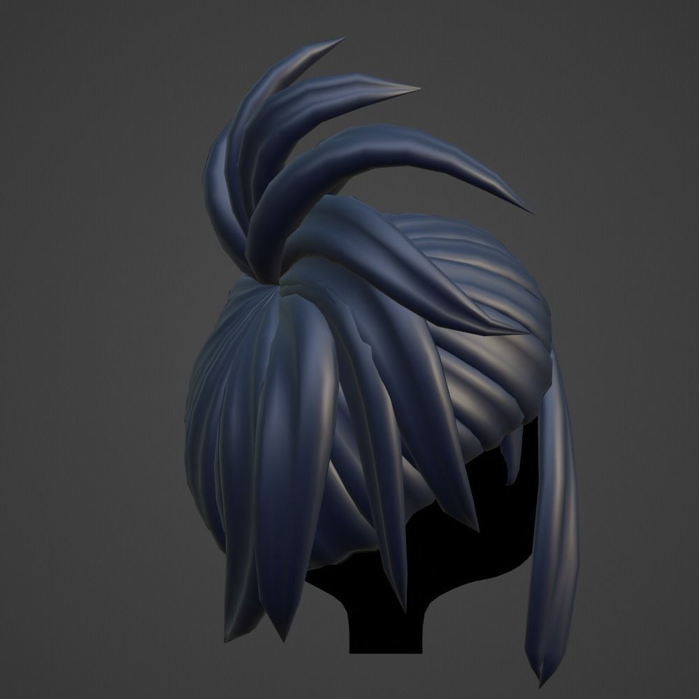 Hair style female 17 3D model_7