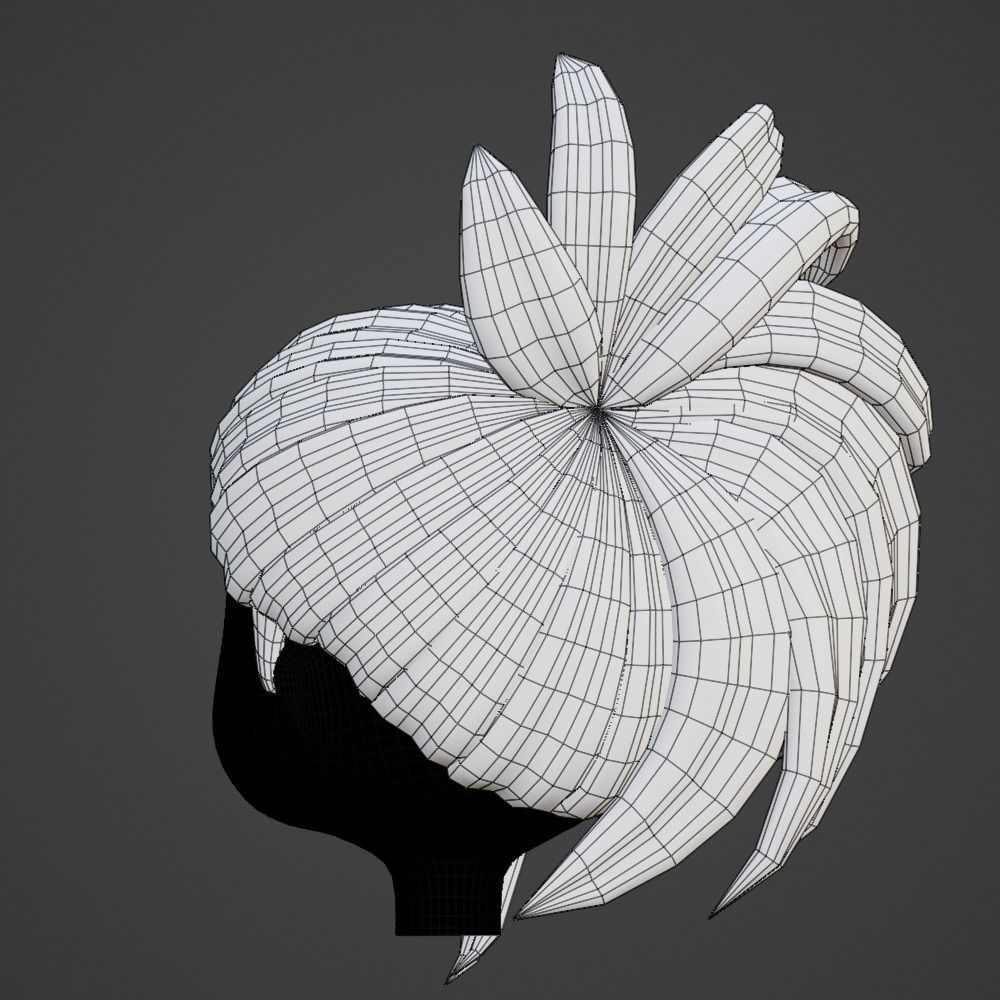 Hair style female 17 3D model_12