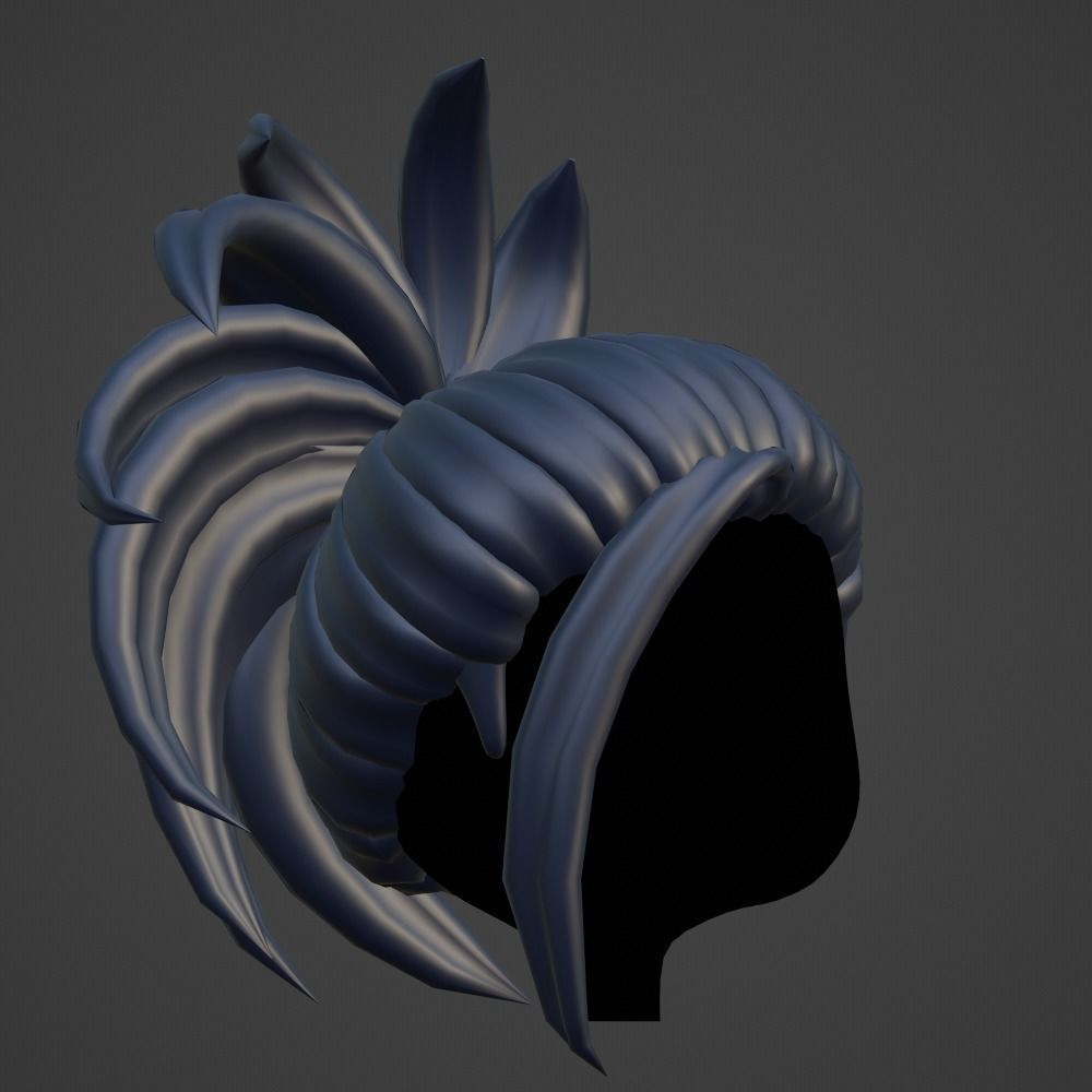 Hair style female 17 3D model_3