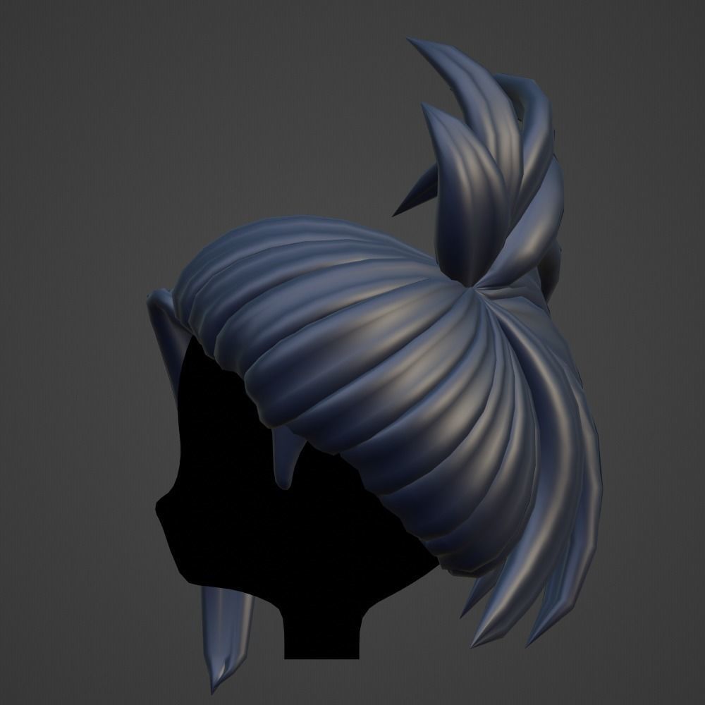 Hair style female 17 3D model_13