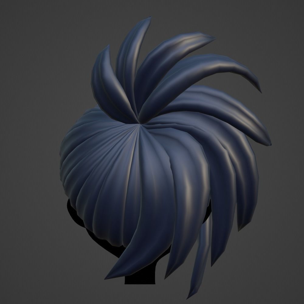 Hair style female 17 3D model_9