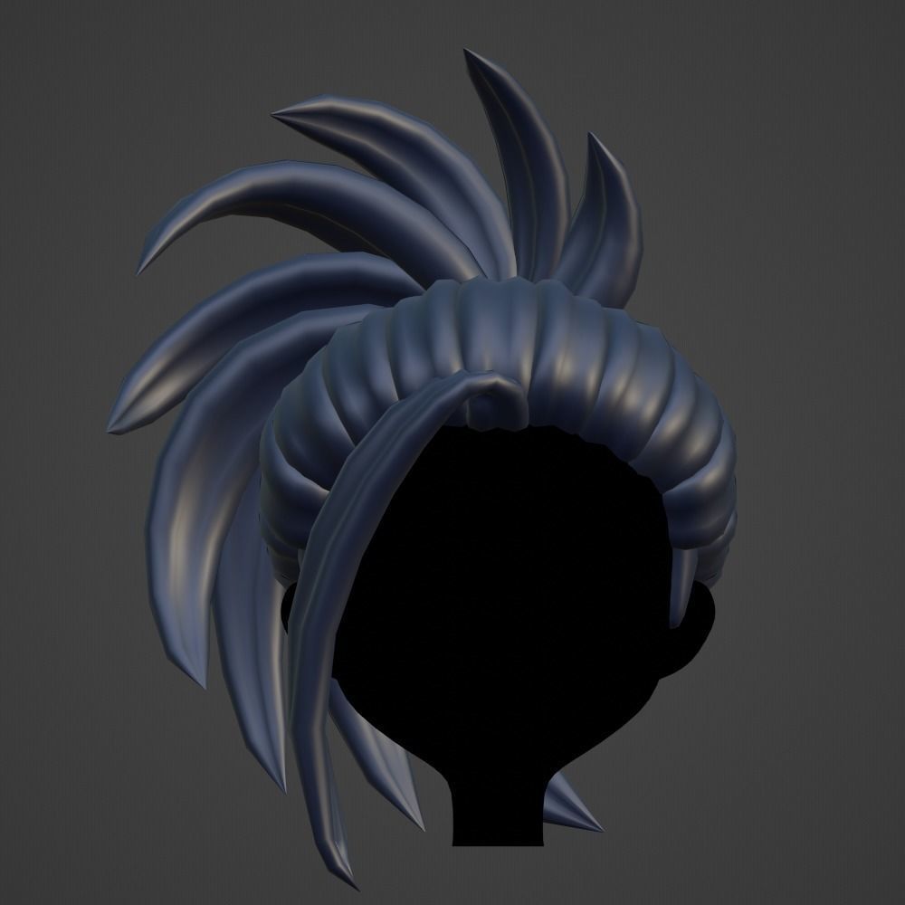 Hair style female 17 3D model_1