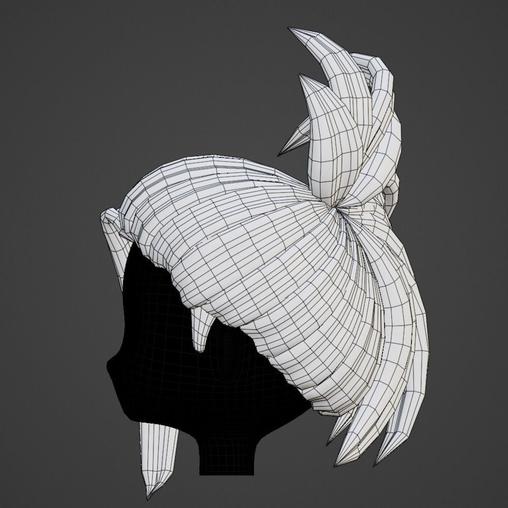 Hair style female 17 3D model_14