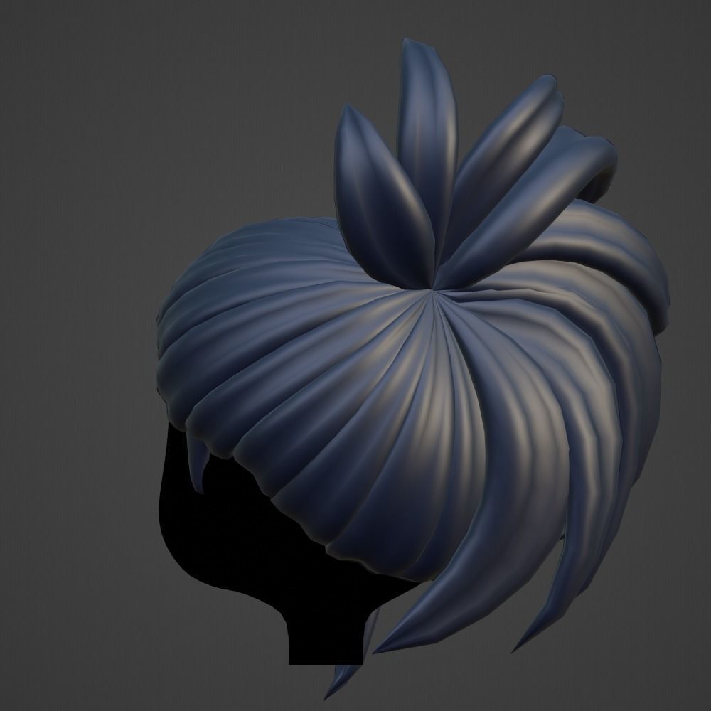 Hair style female 17 3D model_11