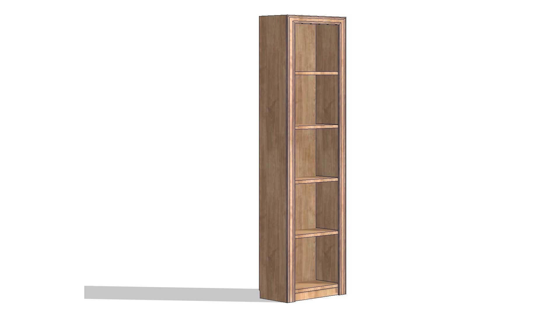 Free Standing Bookcase 3D model_5