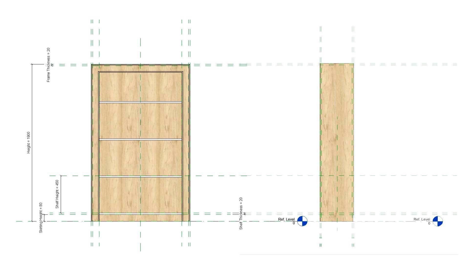 Free Standing Bookcase 3D model_7