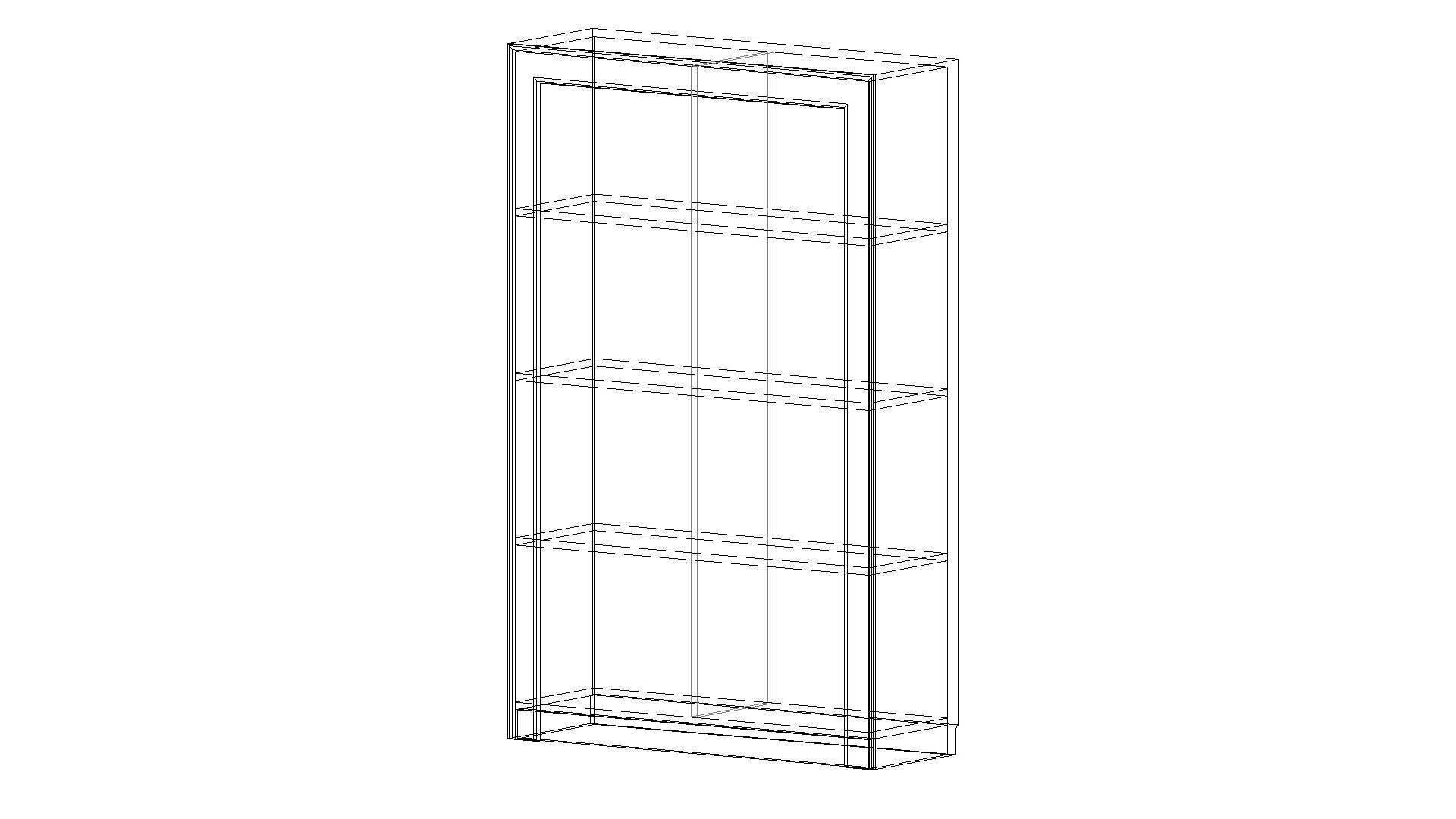 Free Standing Bookcase 3D model_9