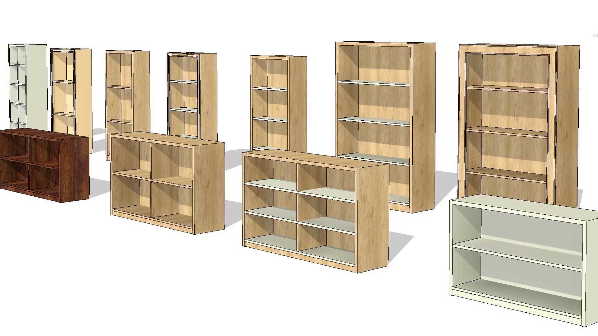 Free Standing Bookcase 3D model_2
