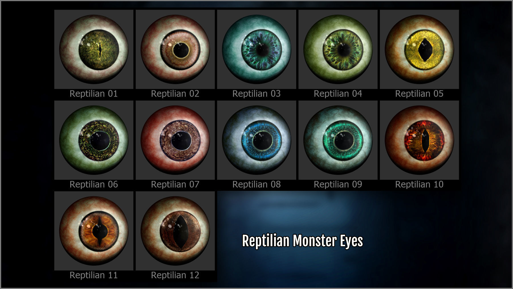 Monster Eye Maker 140 Eyes and ZBrush Plugin 3D model_16