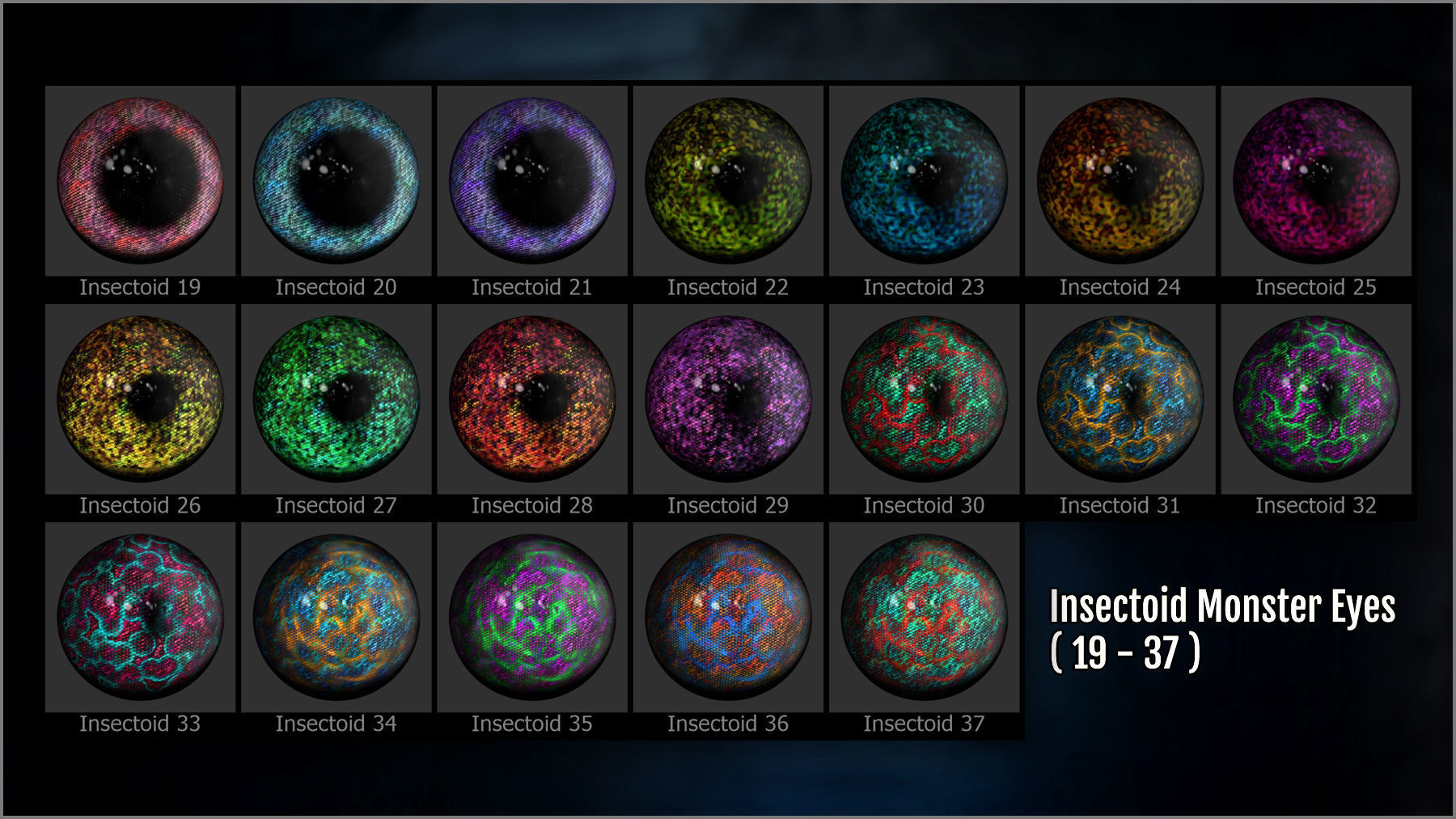 Monster Eye Maker 140 Eyes and ZBrush Plugin 3D model_14