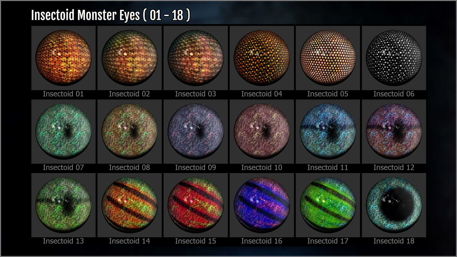 Monster Eye Maker 140 Eyes and ZBrush Plugin 3D model_13