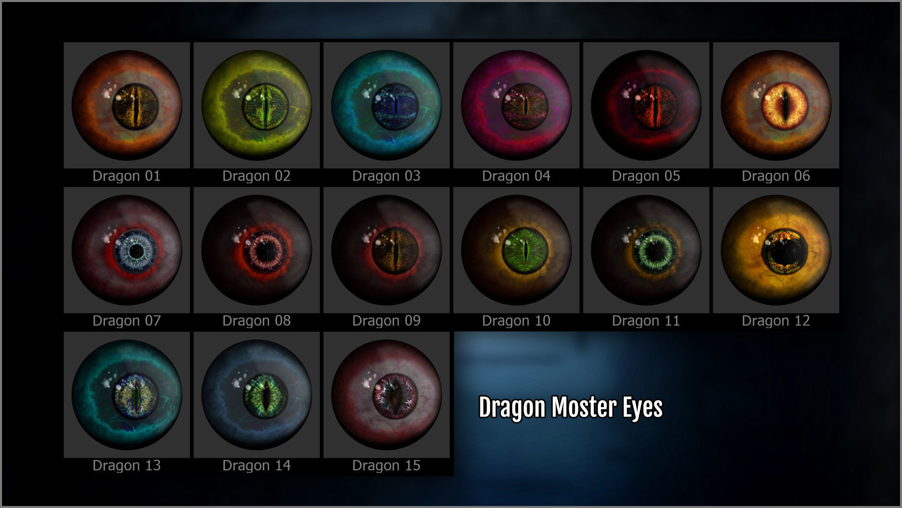 Monster Eye Maker 140 Eyes and ZBrush Plugin 3D model_11