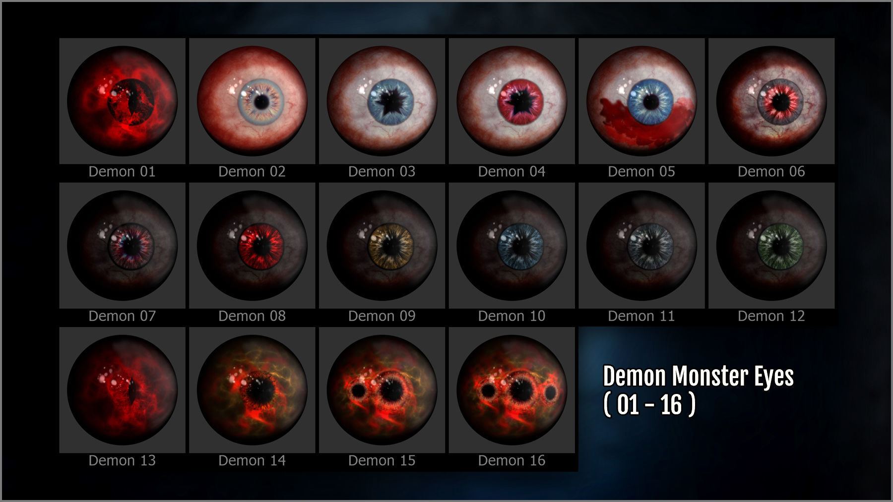Monster Eye Maker 140 Eyes and ZBrush Plugin 3D model_9