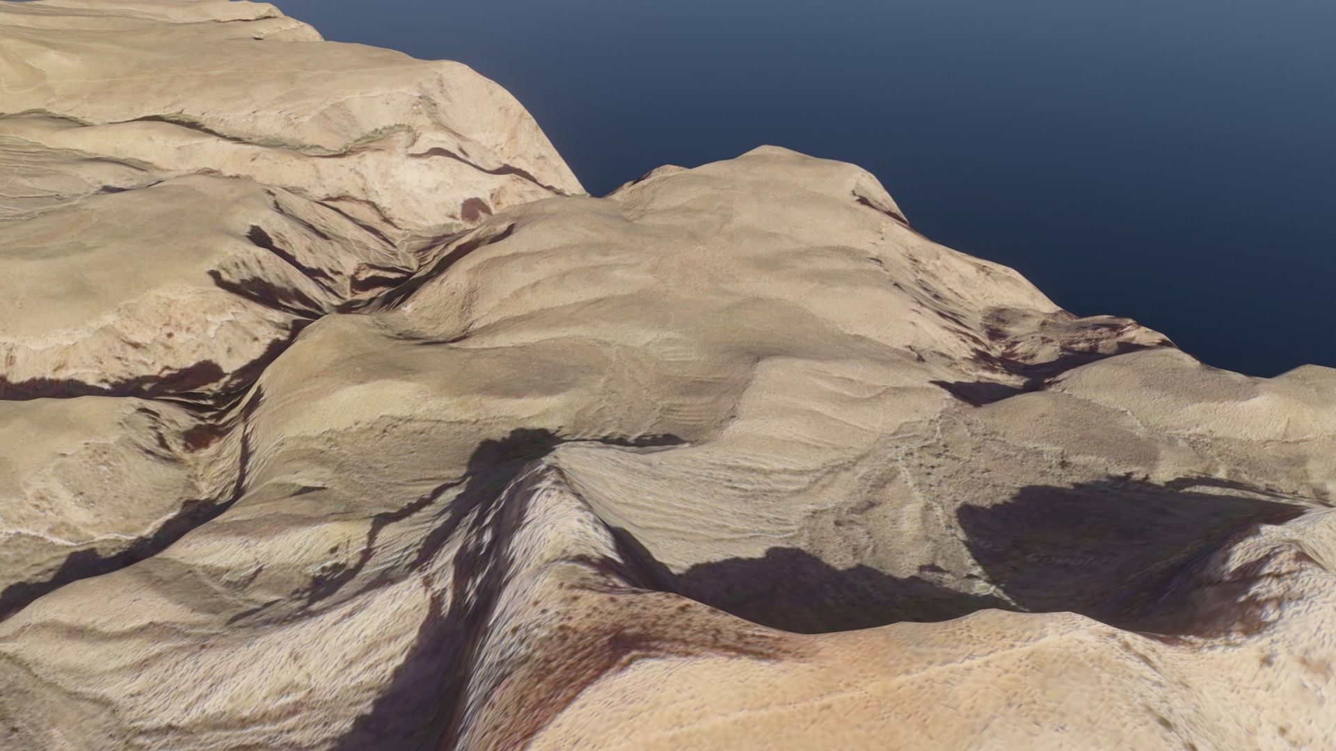 3D Desert Terrain Free low-poly 3D model_9