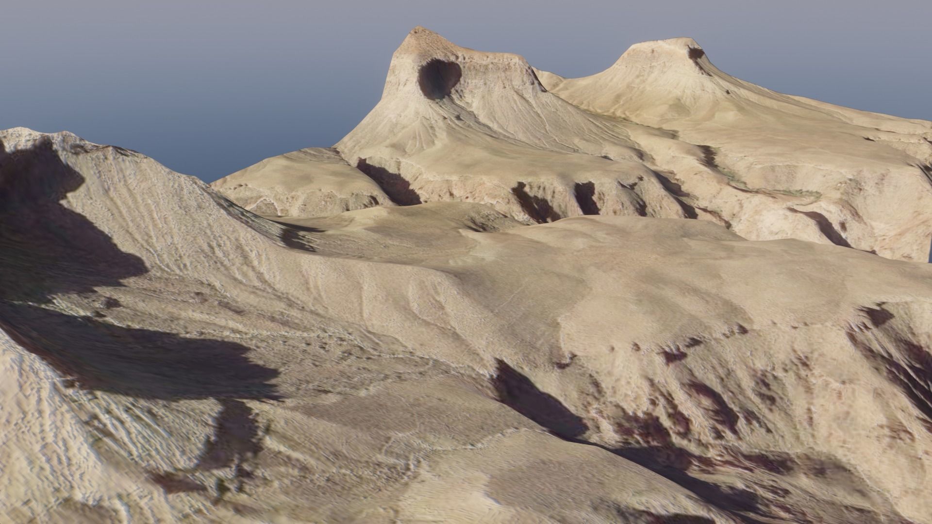 3D Desert Terrain Free low-poly 3D model_8