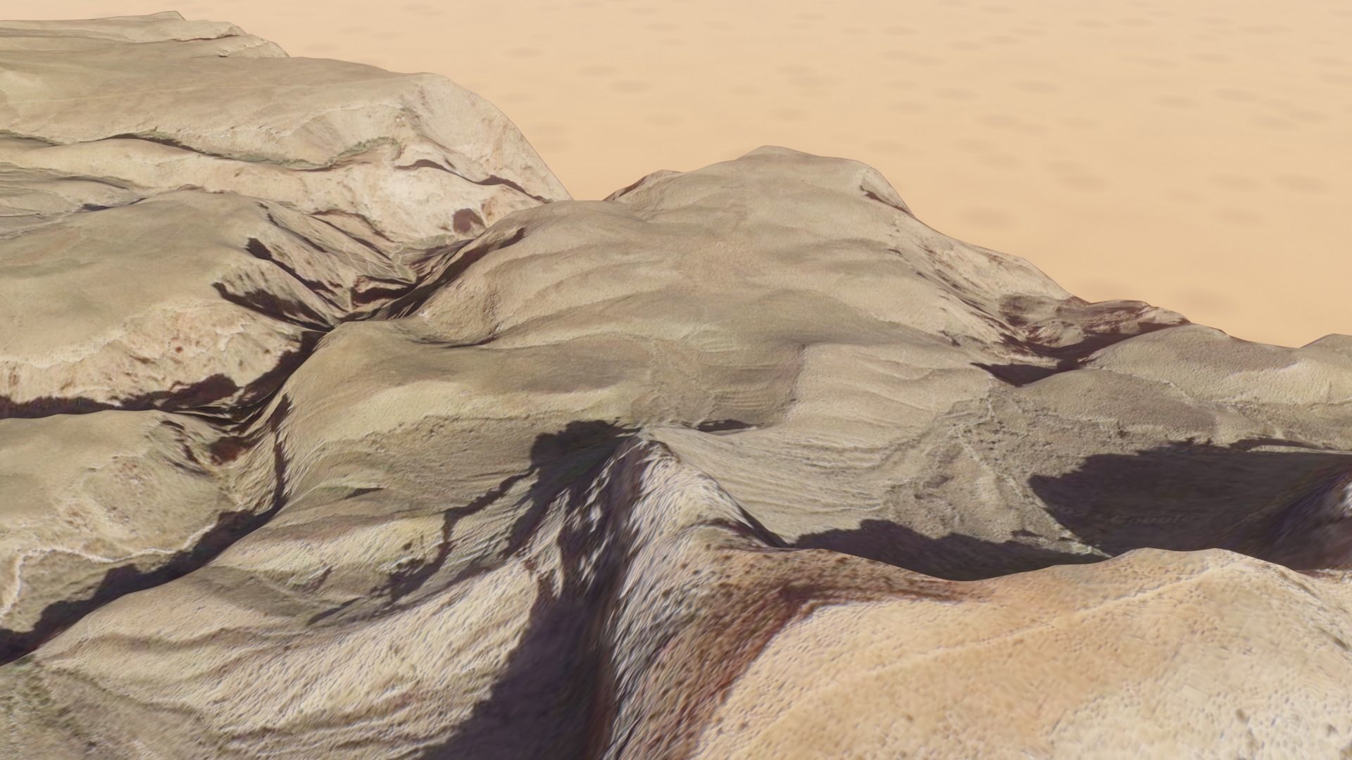 3D Desert Terrain Free low-poly 3D model_10