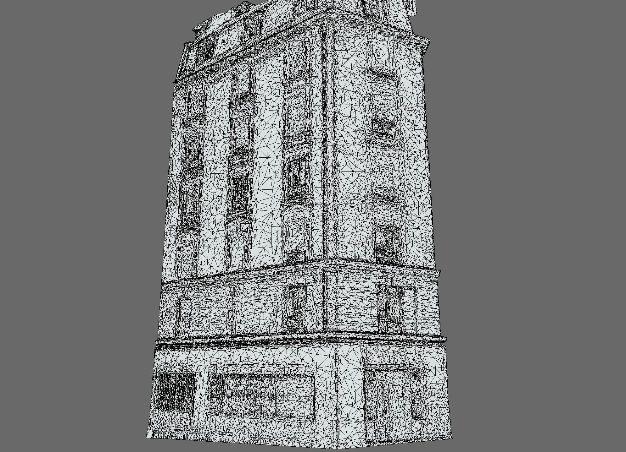 Paris building facade 02 3D model_4