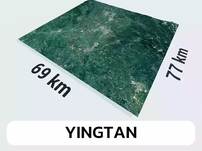 Yingtan China City Landscape 3D Model