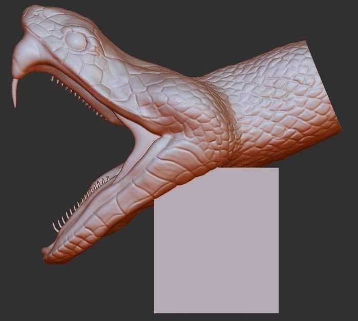 snake 3D print model head 3D print model_2