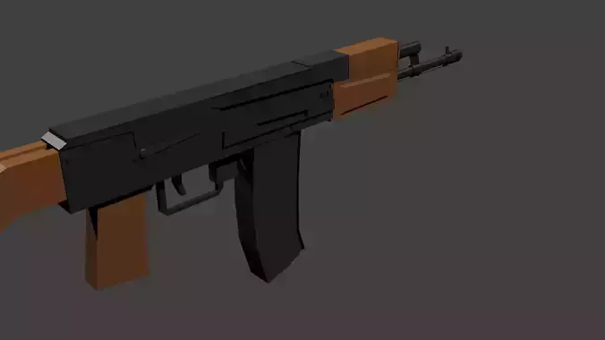 Low poly gun