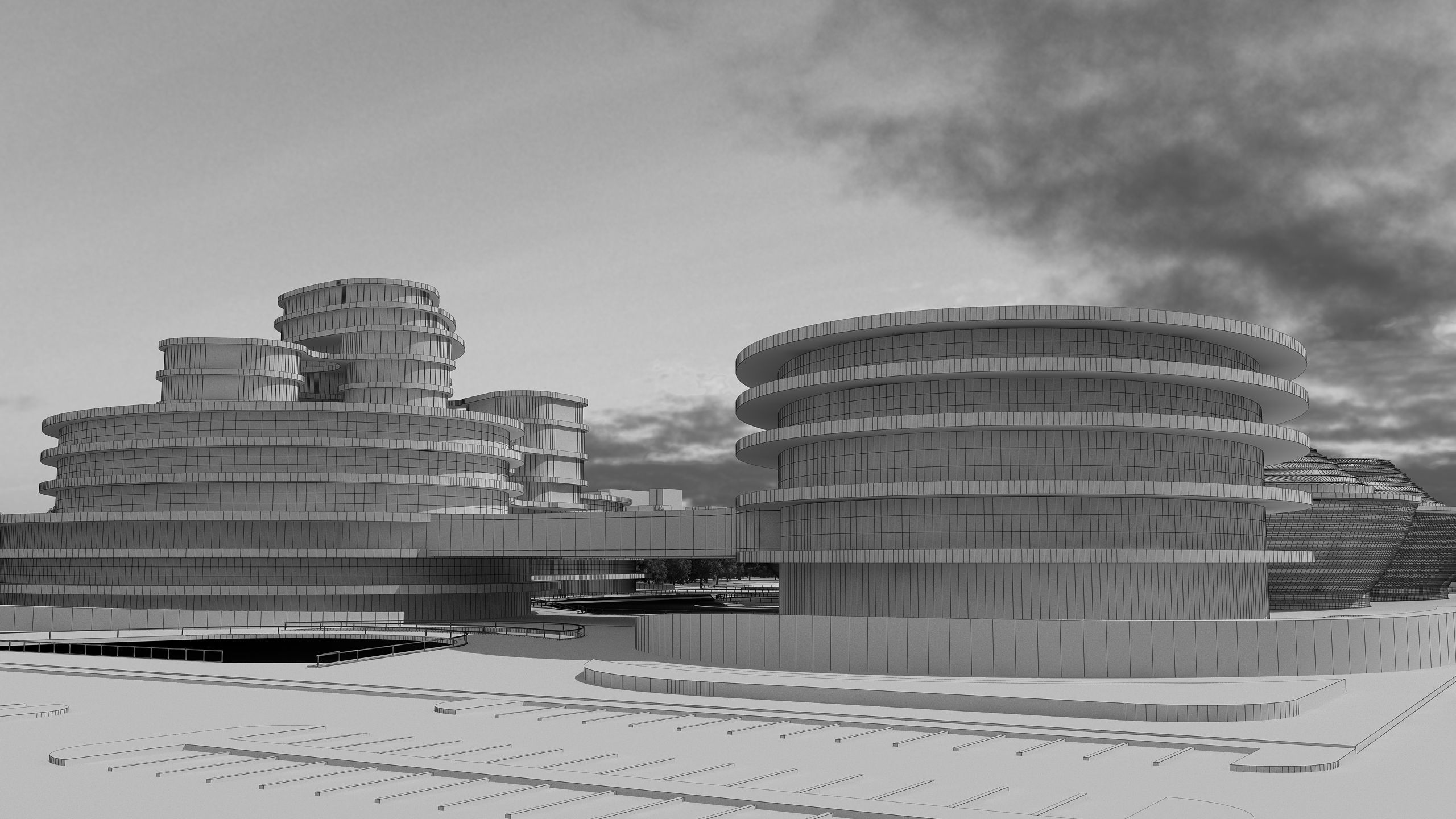 0136 - Architecture Complex Project - 2Ds Drawing - 3Ds Files 3D model_21