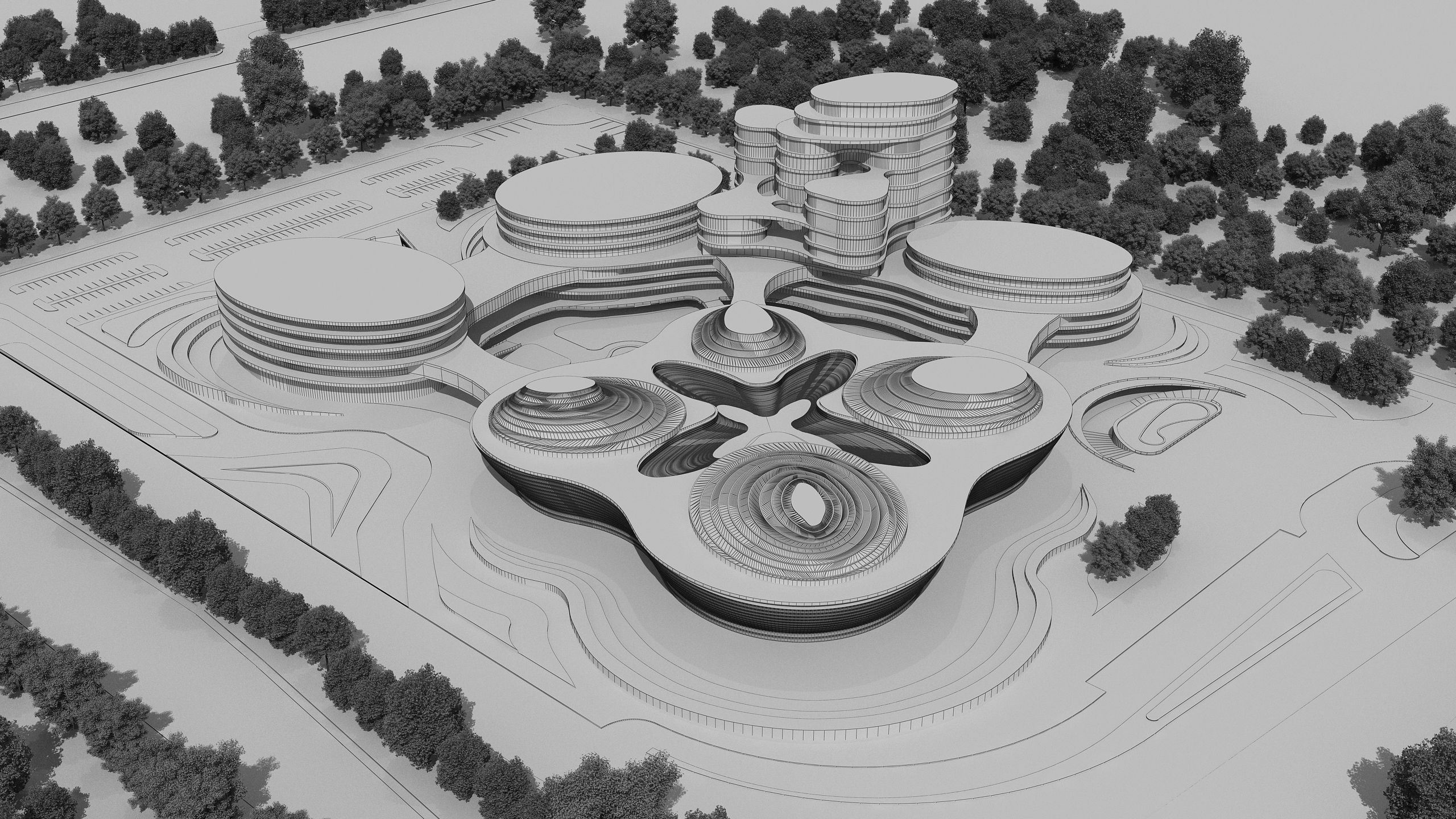 0136 - Architecture Complex Project - 2Ds Drawing - 3Ds Files 3D model_12