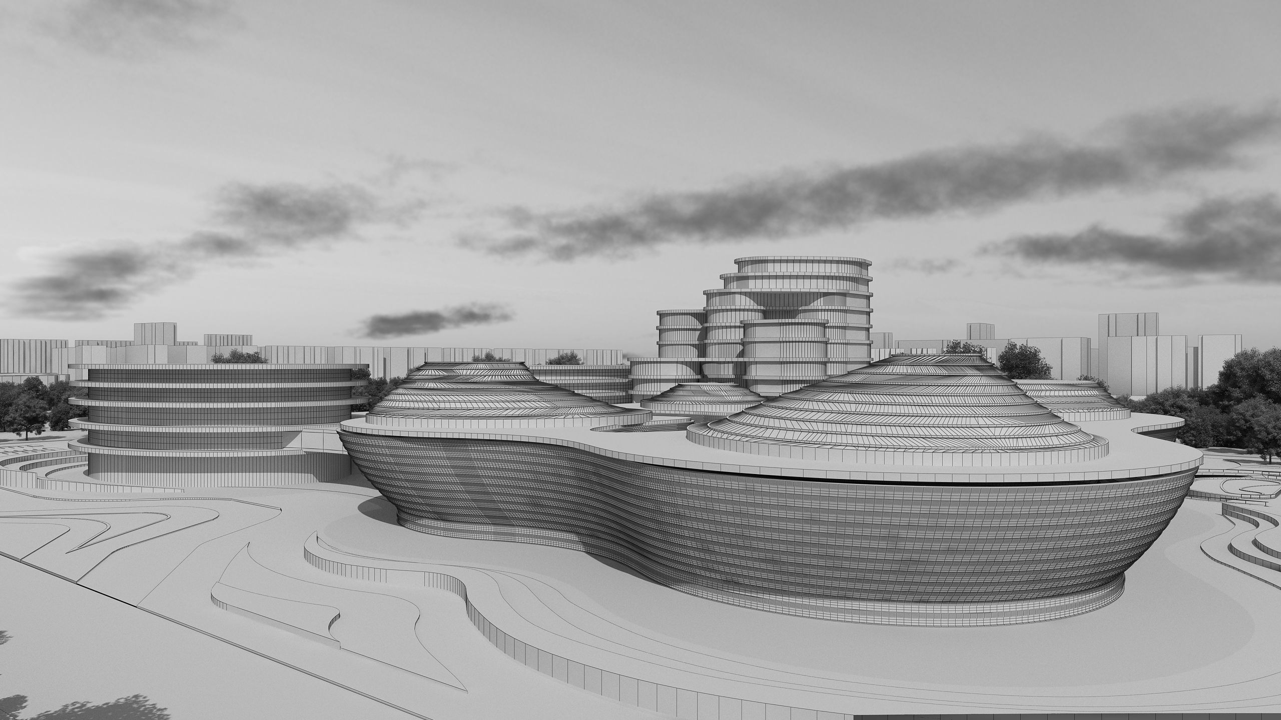 0136 - Architecture Complex Project - 2Ds Drawing - 3Ds Files 3D model_20