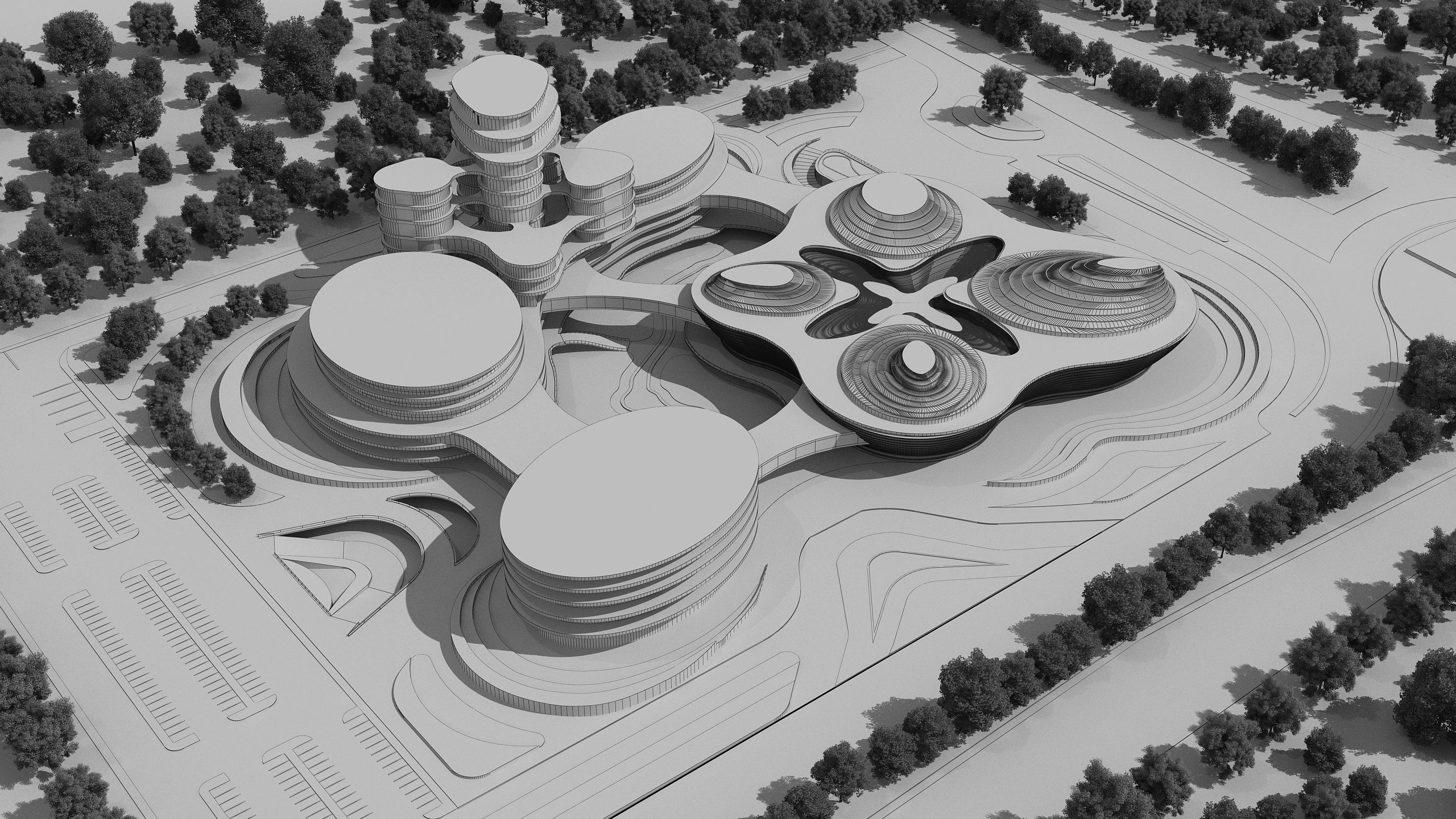 0136 - Architecture Complex Project - 2Ds Drawing - 3Ds Files 3D model_13