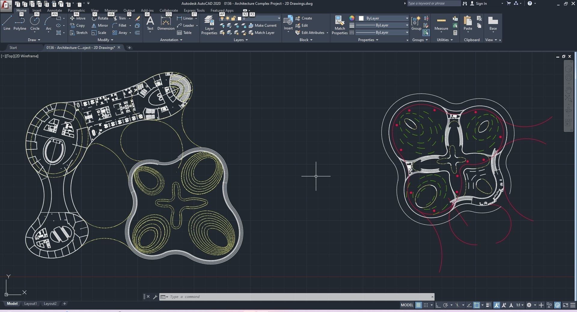 0136 - Architecture Complex Project - 2Ds Drawing - 3Ds Files 3D model_24