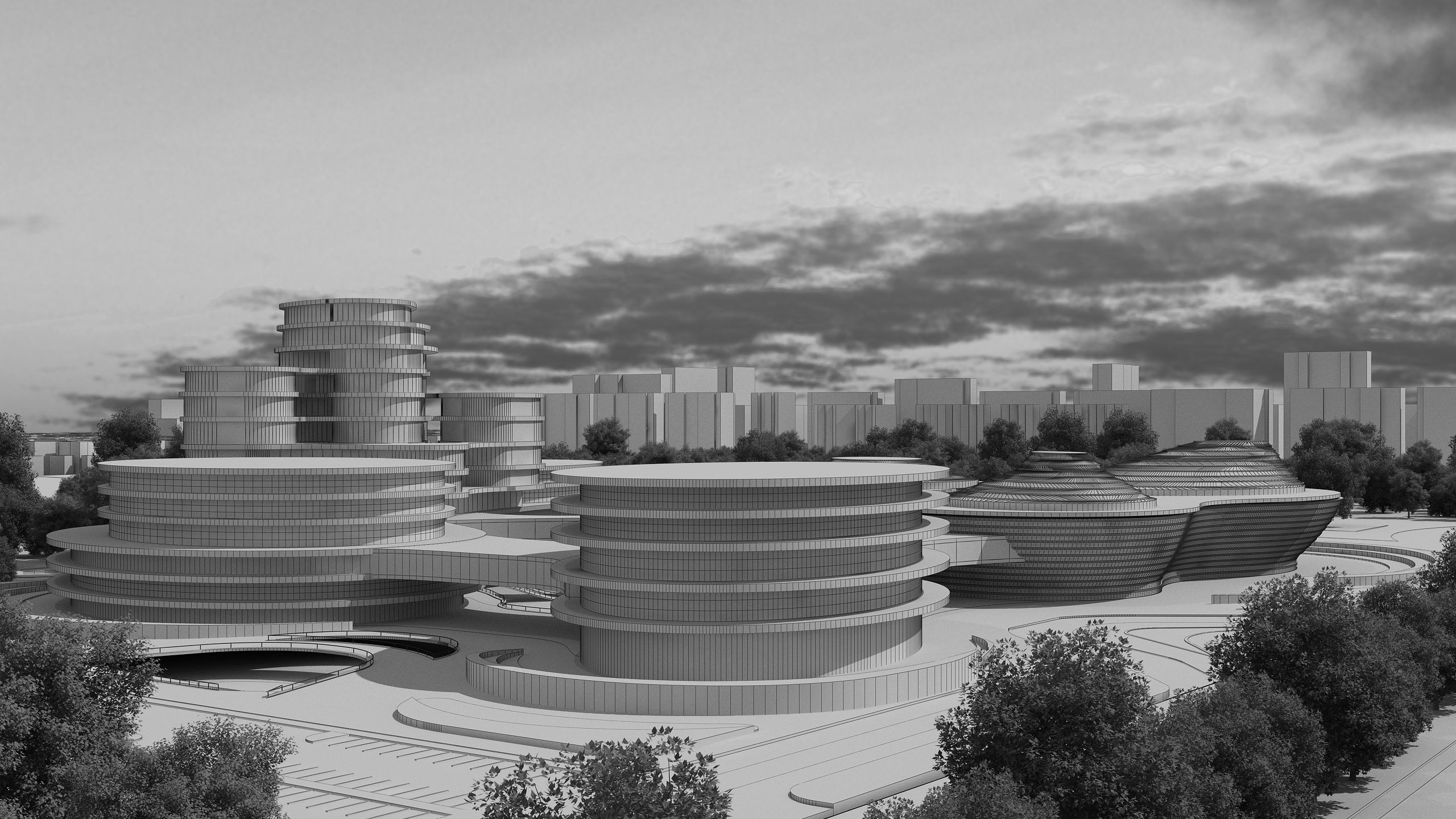 0136 - Architecture Complex Project - 2Ds Drawing - 3Ds Files 3D model_15