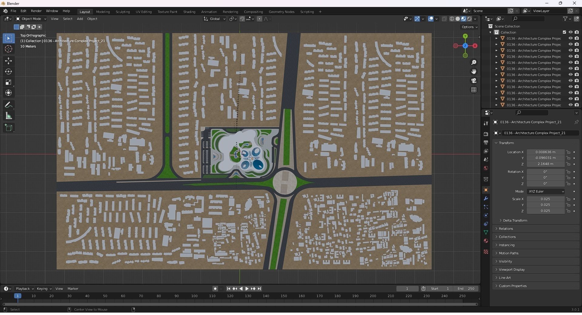 0136 - Architecture Complex Project - 2Ds Drawing - 3Ds Files 3D model_31