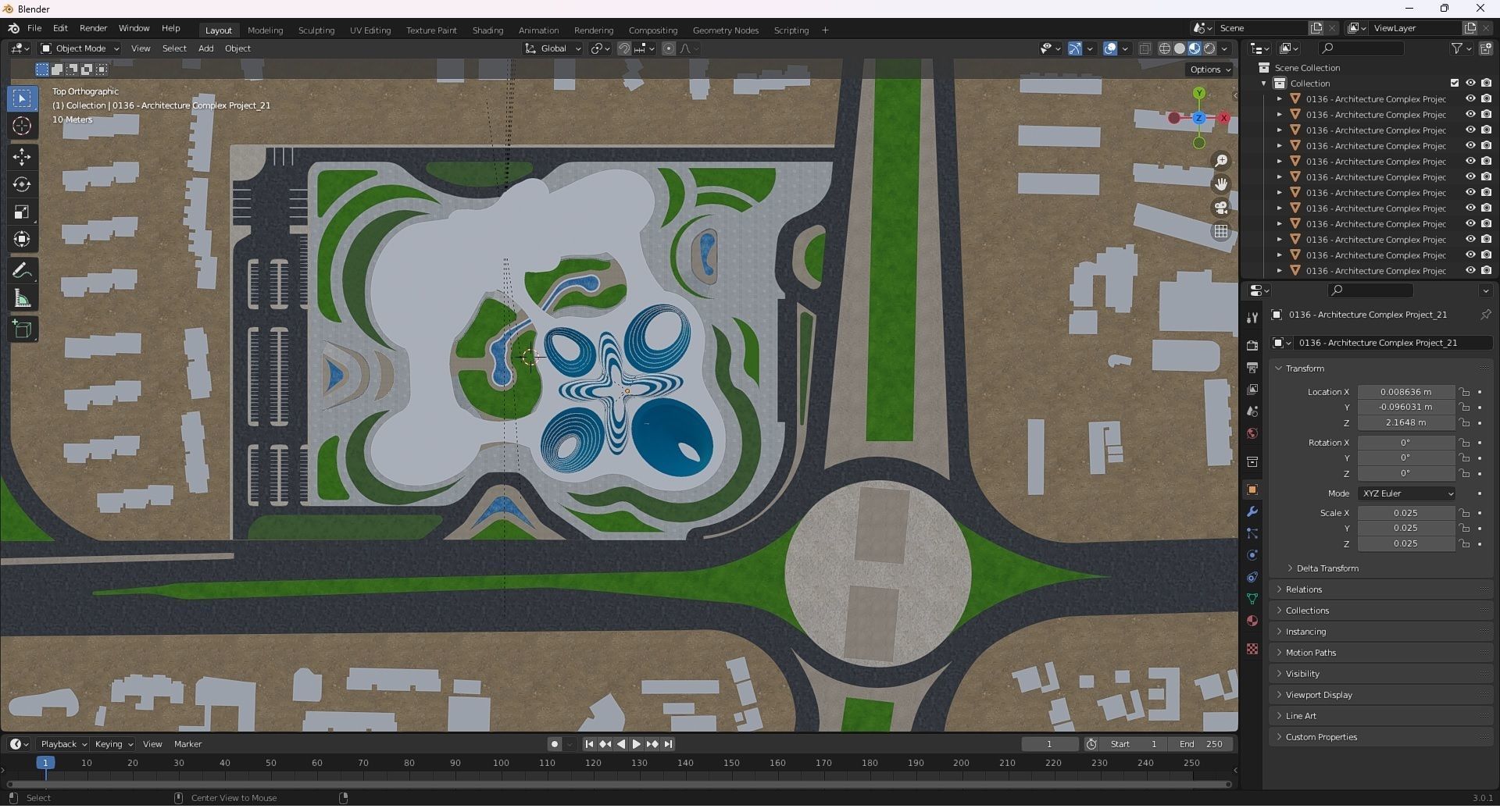 0136 - Architecture Complex Project - 2Ds Drawing - 3Ds Files 3D model_32