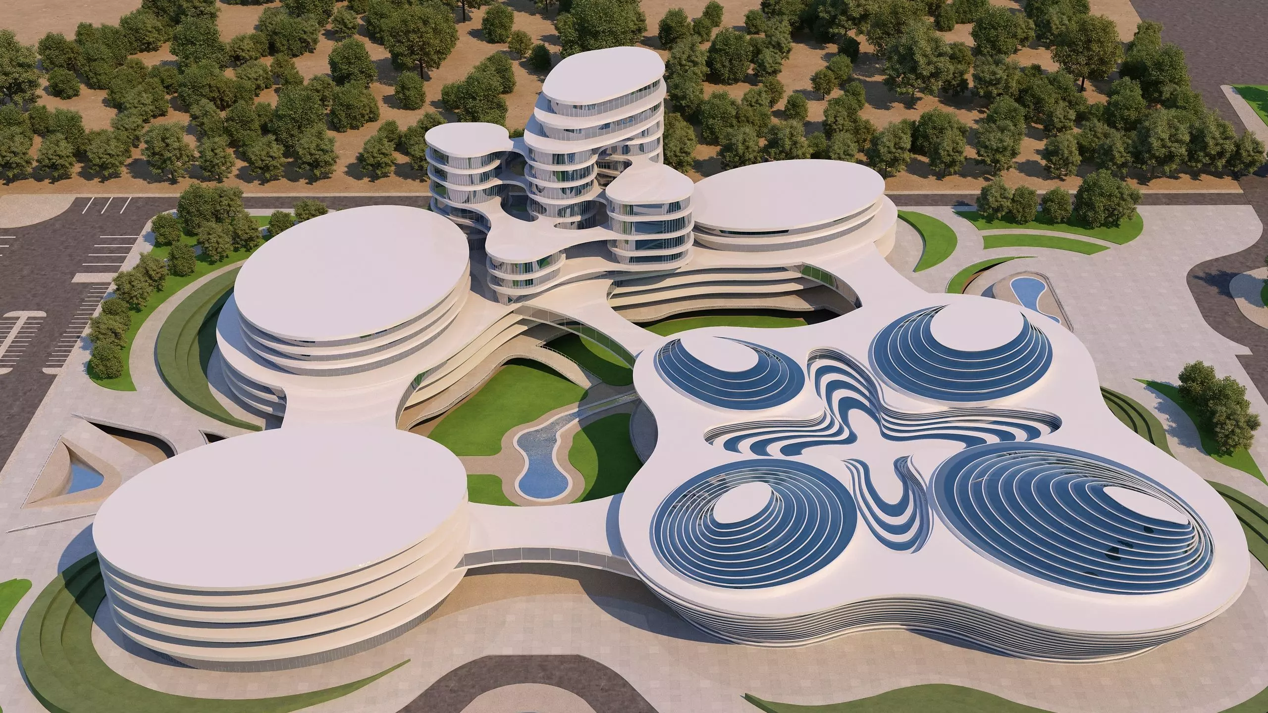 0136 - Architecture Complex Project - 2Ds Drawing - 3Ds Files 3D model_0