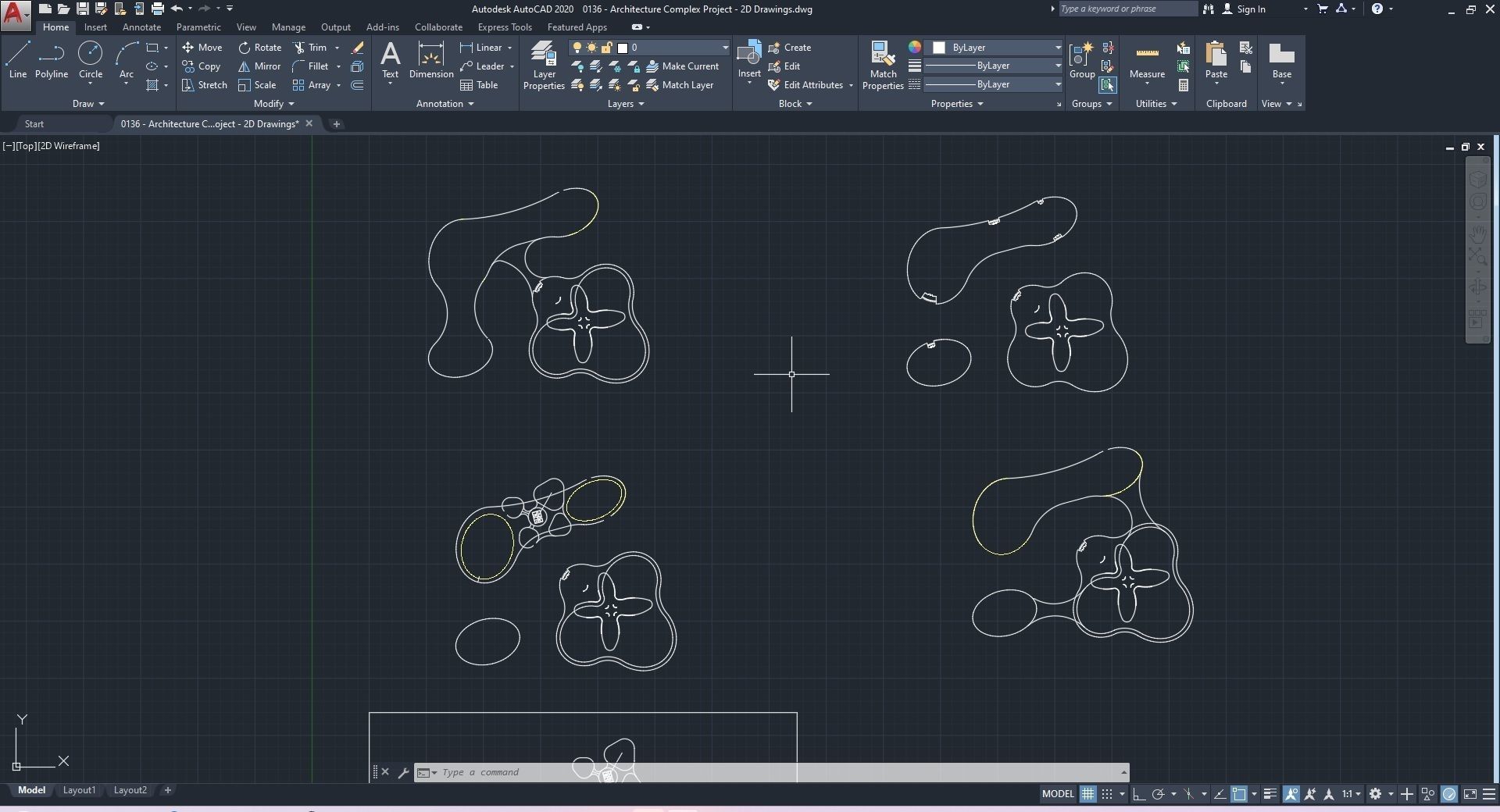 0136 - Architecture Complex Project - 2Ds Drawing - 3Ds Files 3D model_25