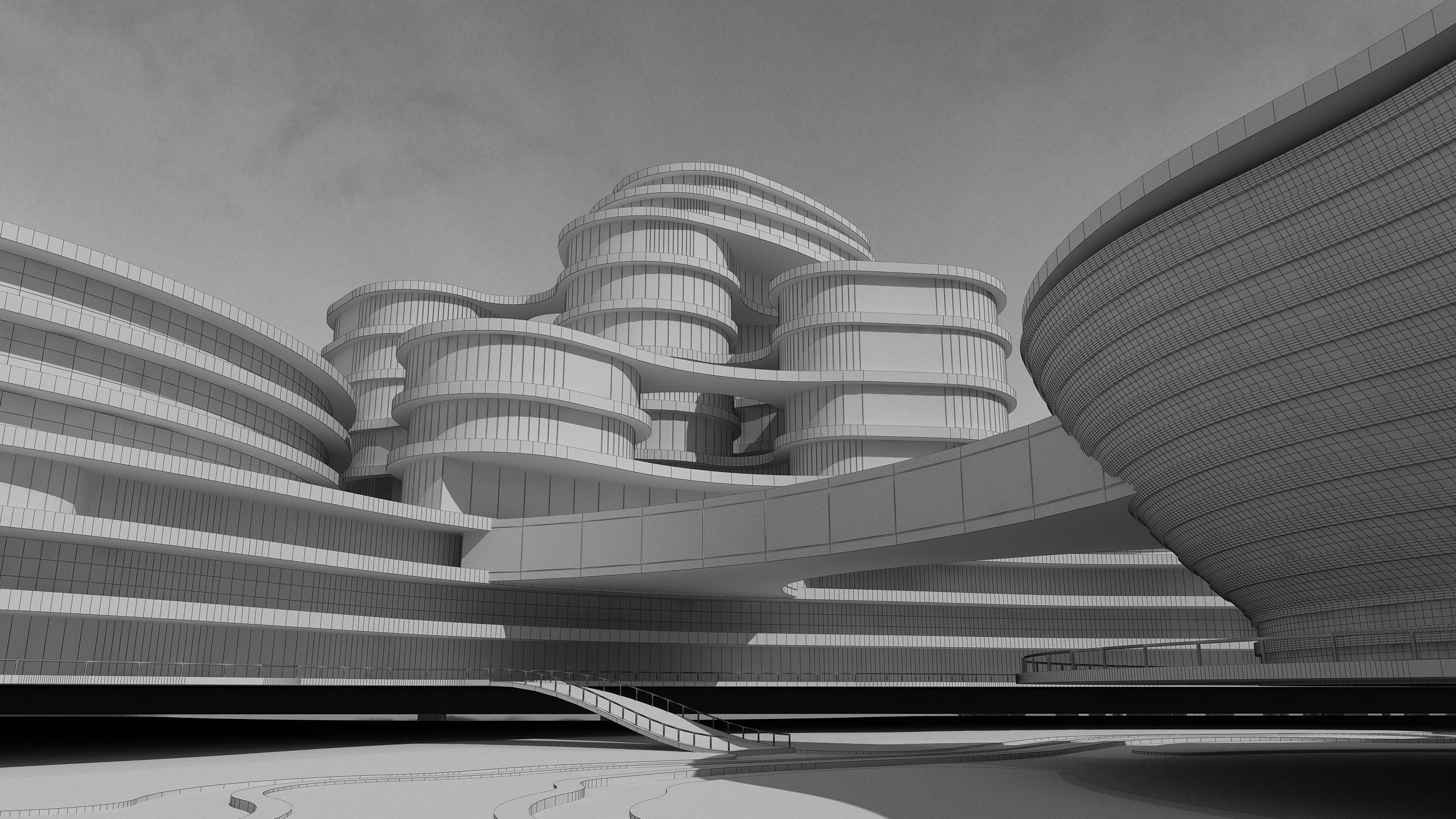 0136 - Architecture Complex Project - 2Ds Drawing - 3Ds Files 3D model_19