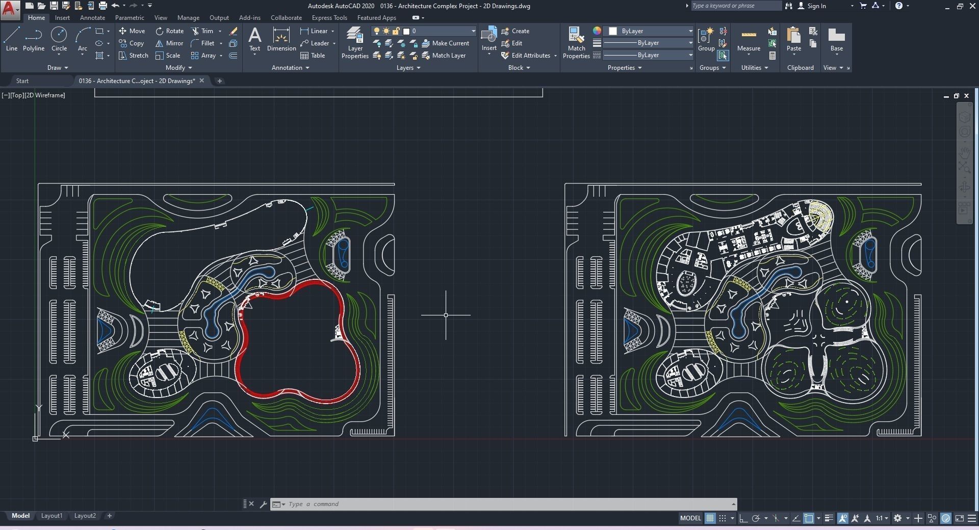 0136 - Architecture Complex Project - 2Ds Drawing - 3Ds Files 3D model_23