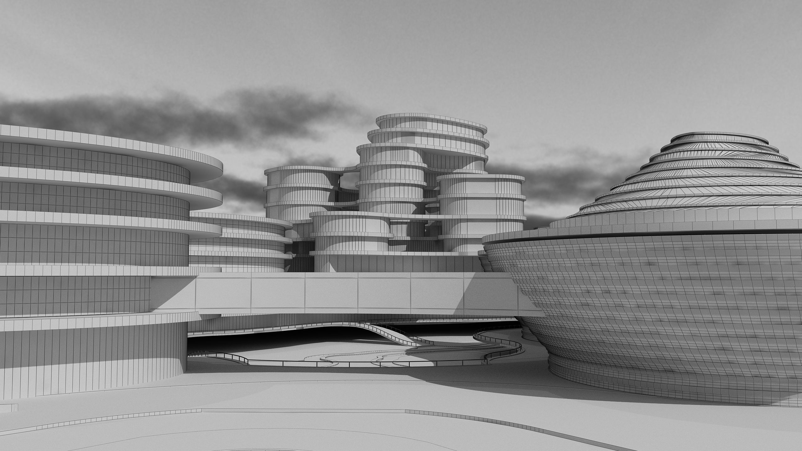 0136 - Architecture Complex Project - 2Ds Drawing - 3Ds Files 3D model_16