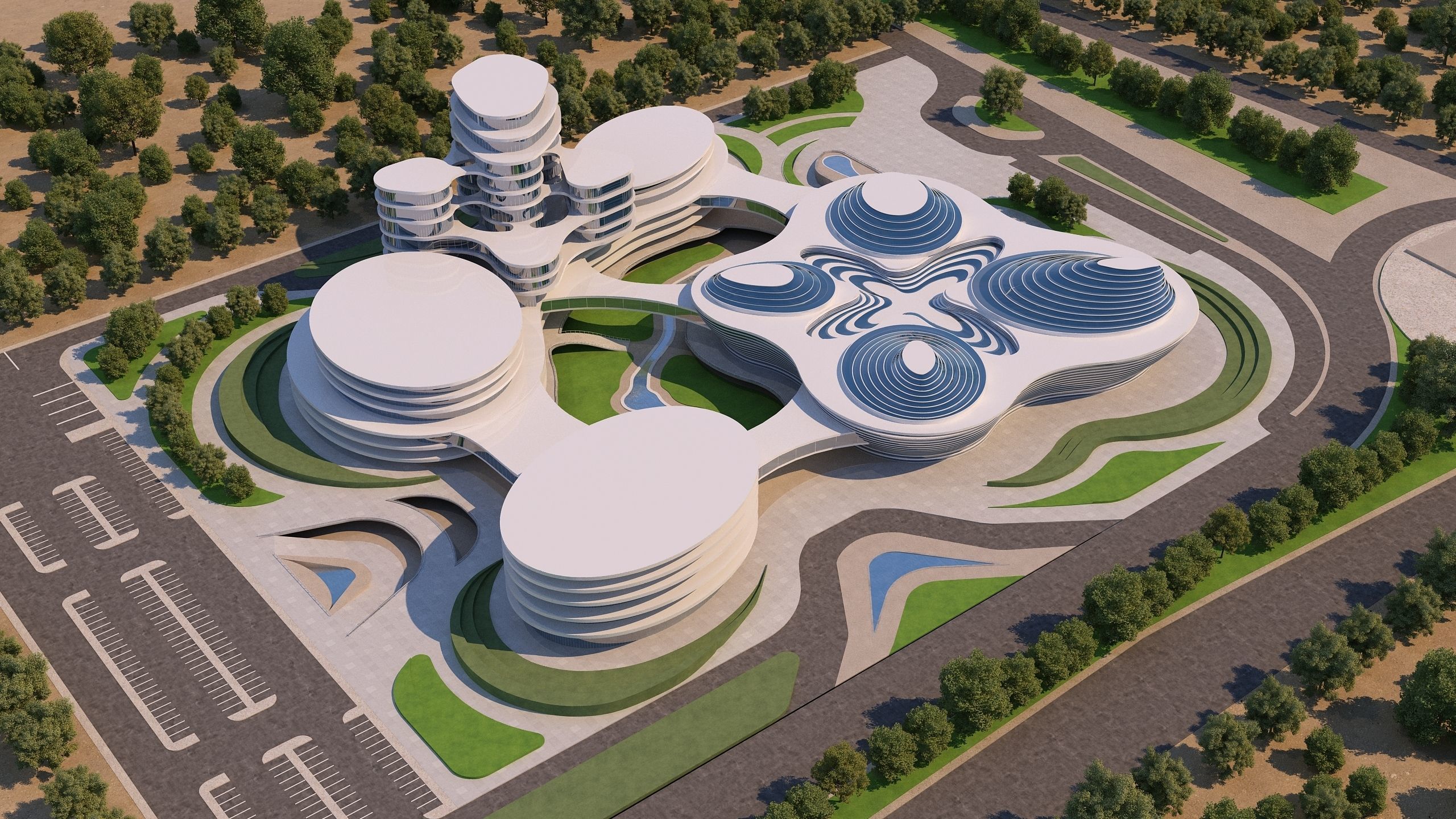 0136 - Architecture Complex Project - 2Ds Drawing - 3Ds Files 3D model_2