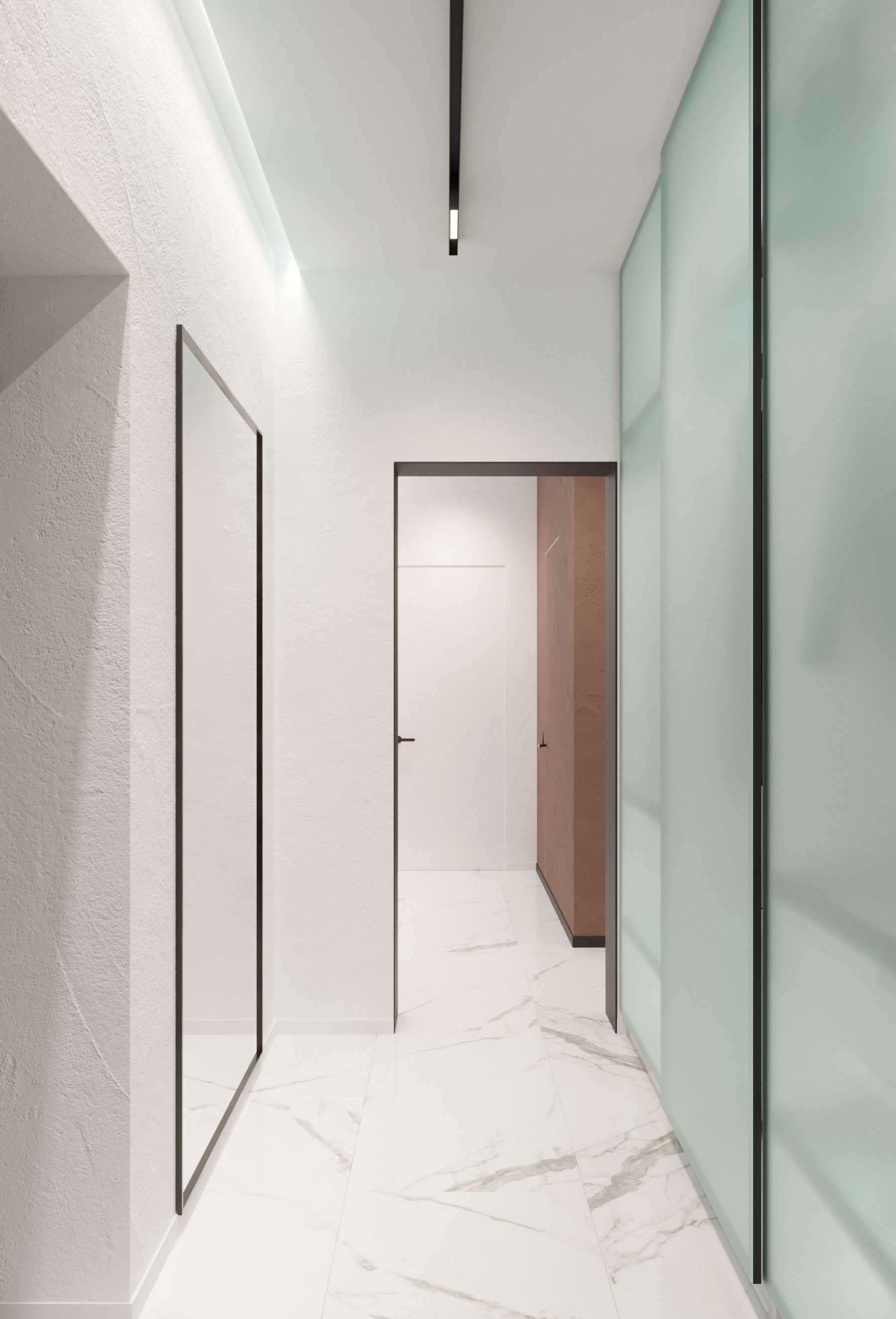 GolfStream modern living room with horse on wall 3D model_23