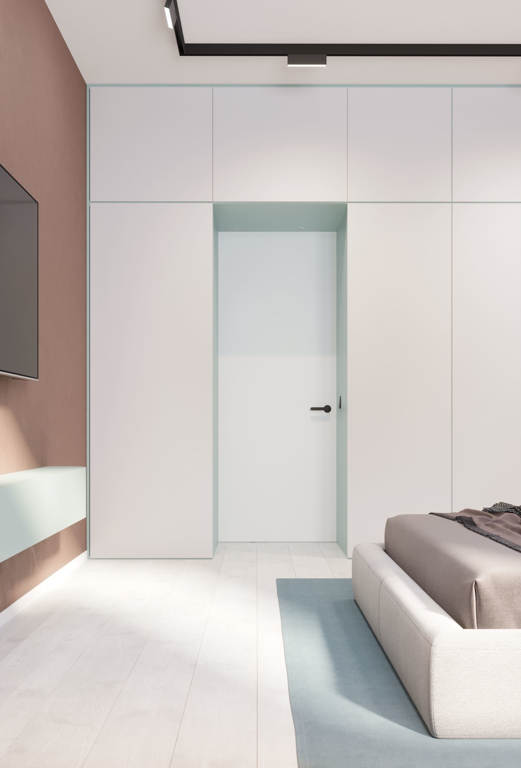 GolfStream modern living room with horse on wall 3D model_35