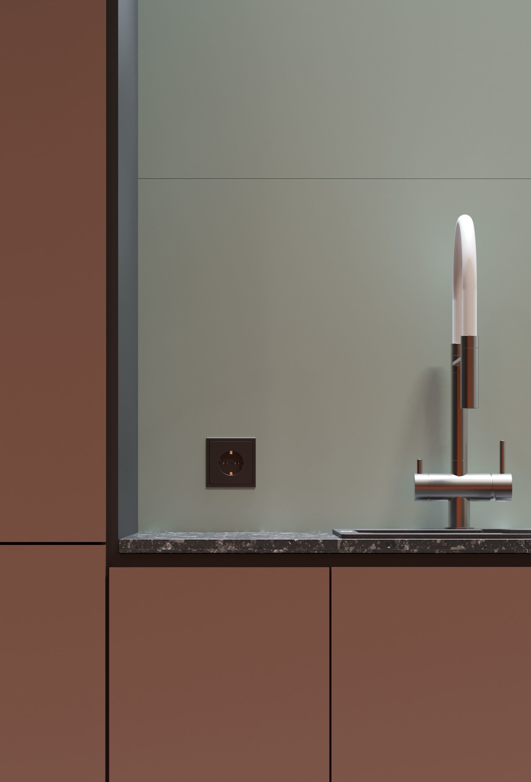 GolfStream modern living room with horse on wall 3D model_15