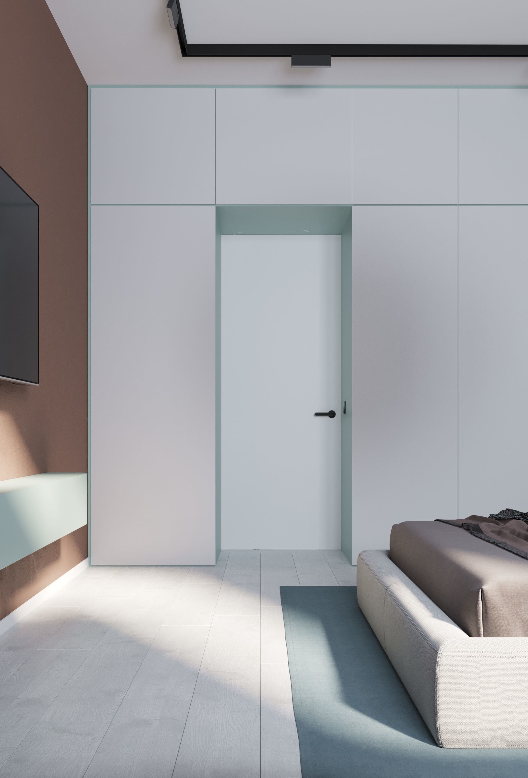 GolfStream modern living room with horse on wall 3D model_32