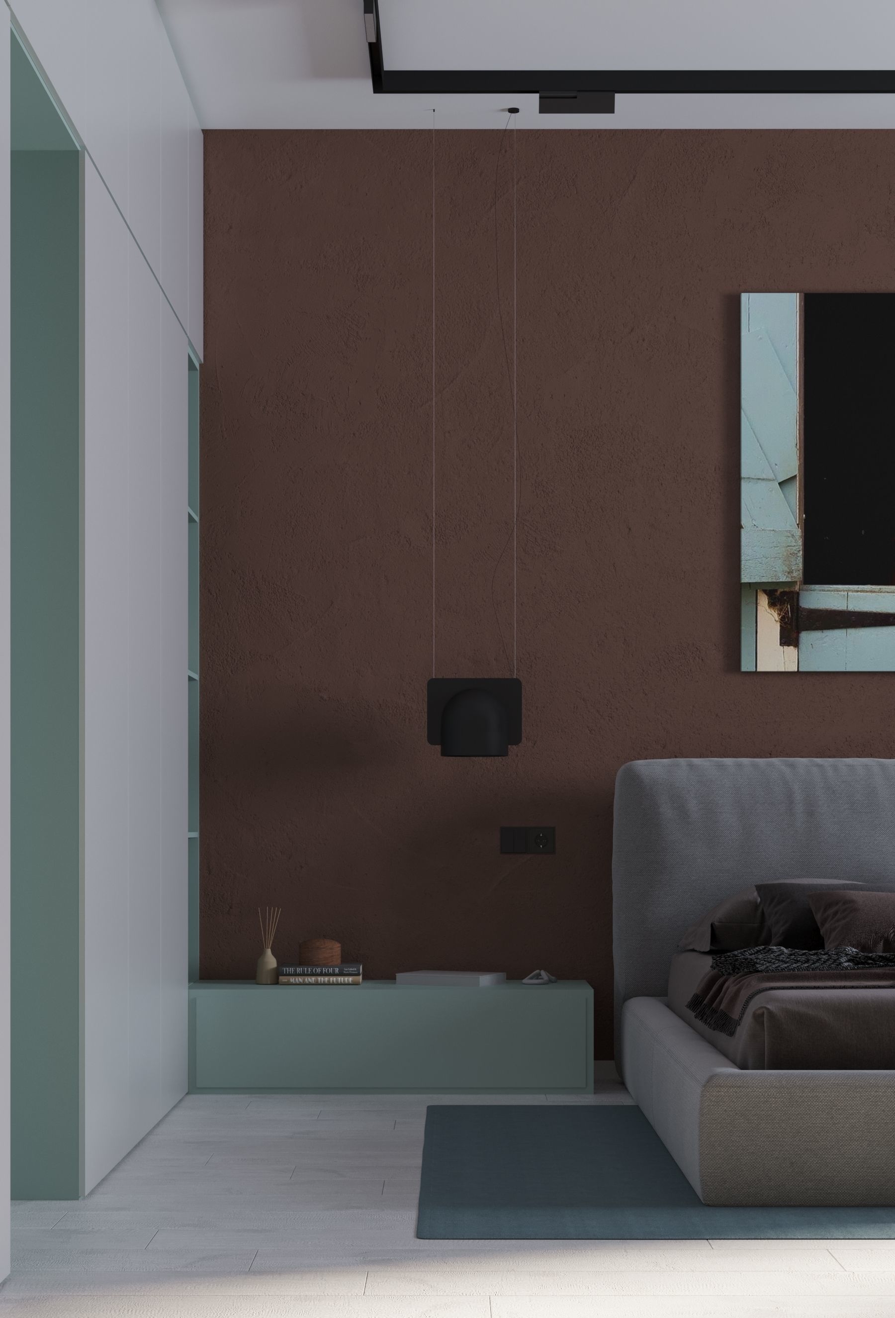 GolfStream modern living room with horse on wall 3D model_34