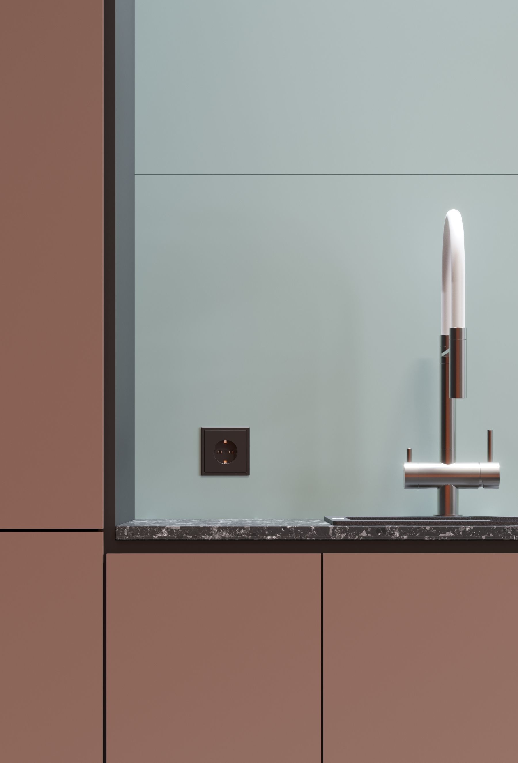 GolfStream modern living room with horse on wall 3D model_14