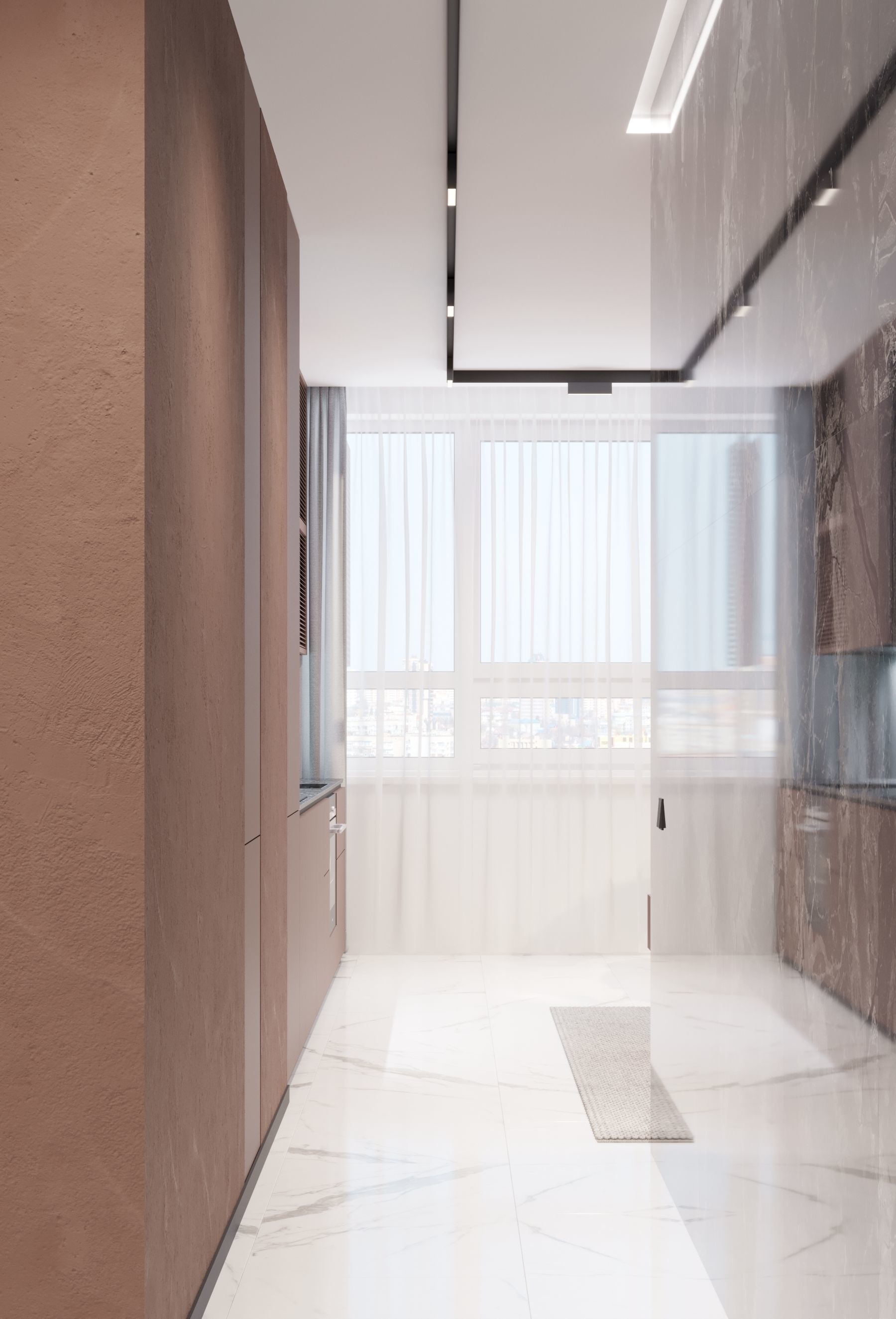 GolfStream modern living room with horse on wall 3D model_17