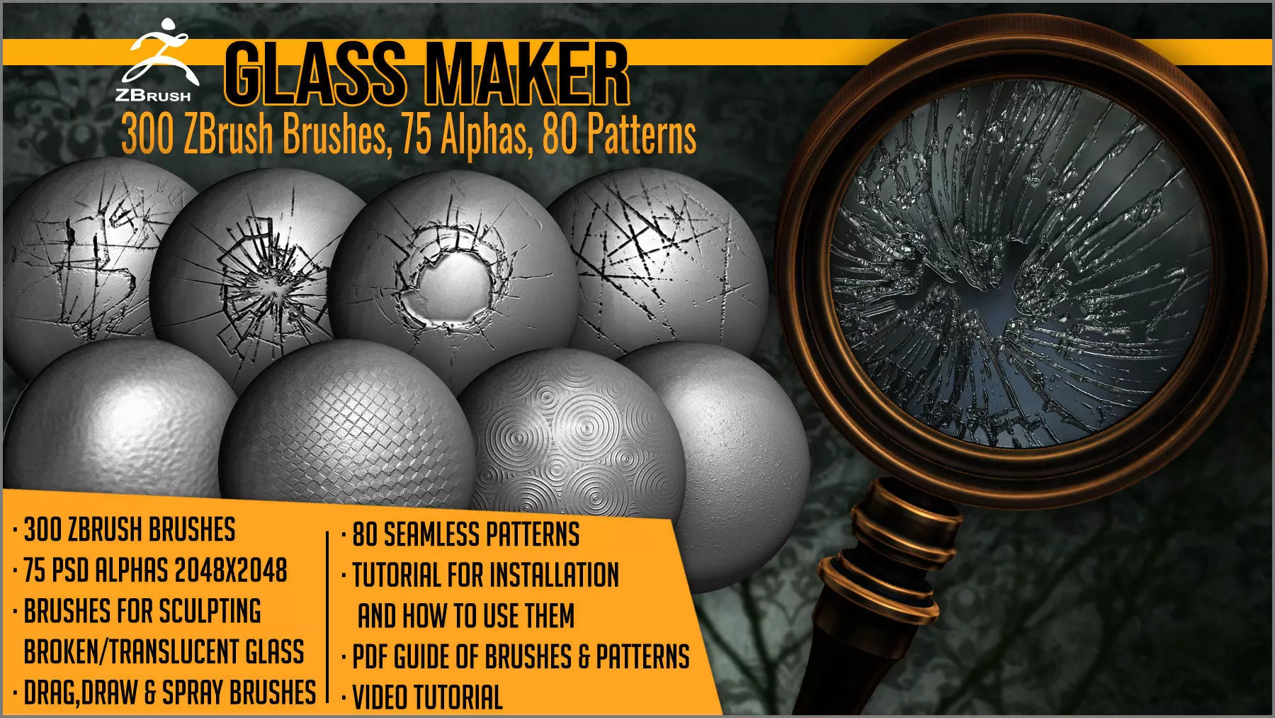 Glass Maker 300 ZBrush brushes Texture_0