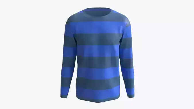 Sweatshirt for Men Mockup 01 Blue with Stripes