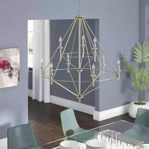 Clontz ight Dimmable Geometric Chandelier